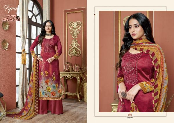 Fyra Maanvi Fancy Cotton Designer Embroidery Dress Materials